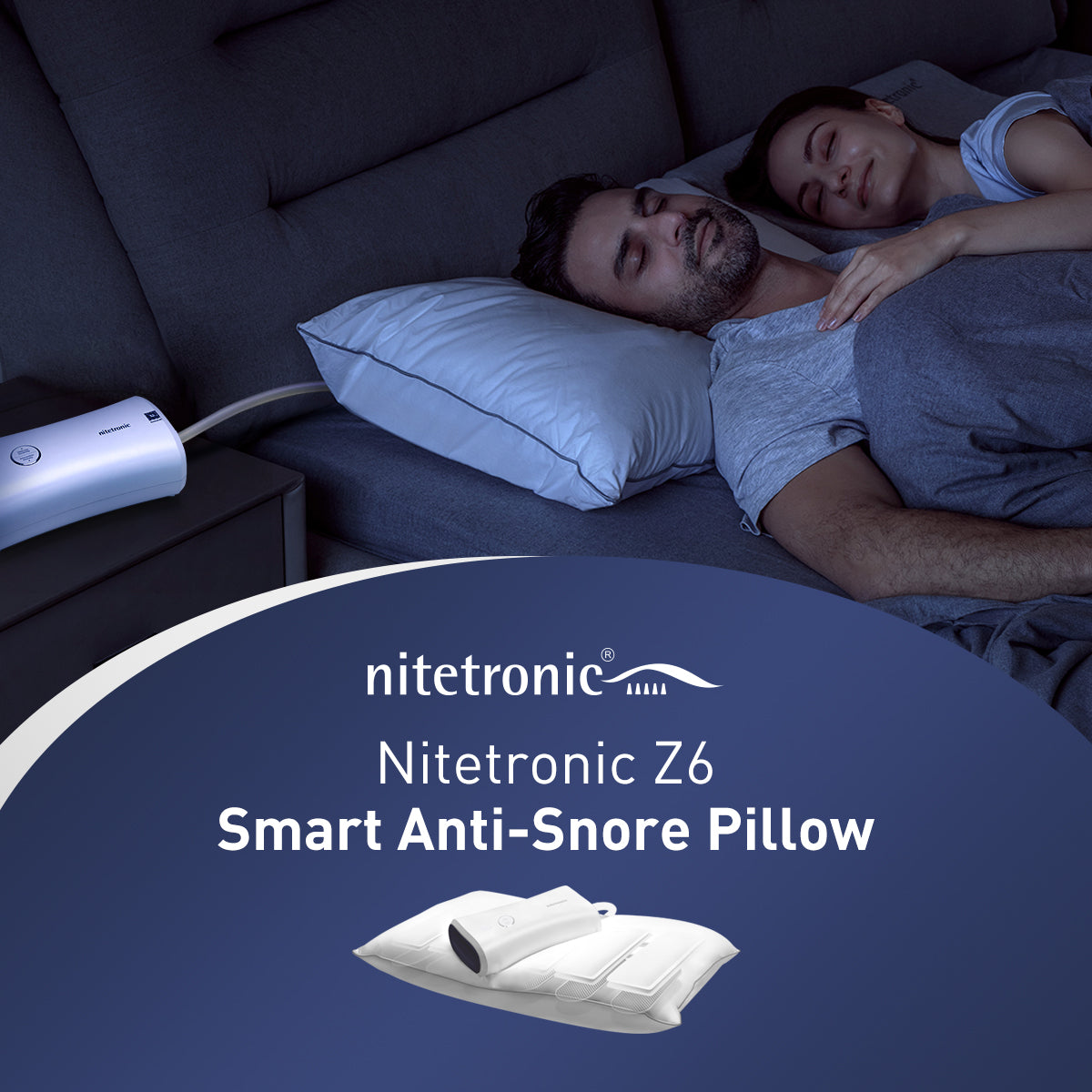 Sleep better, snore less: Nitetronic Z6 anti-snore pillow