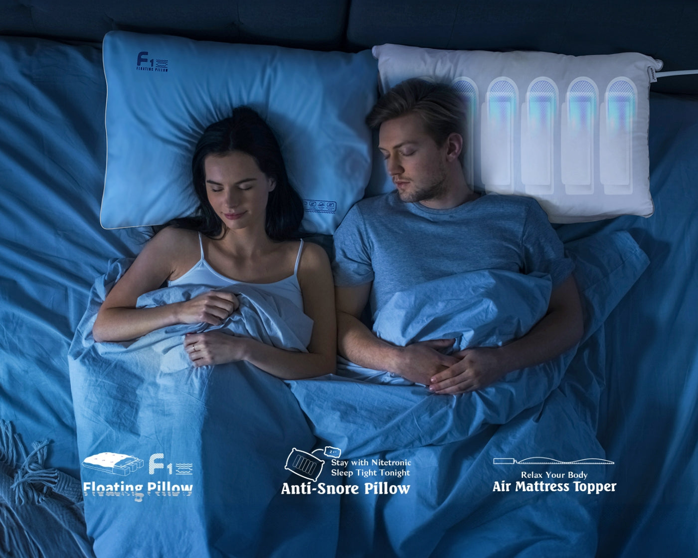 Nitetronic F1 Floating Pillow - The Ultimate Cooling Sleep Solution